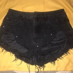 Jean Shorts/ Topshop Motto (style MOM)